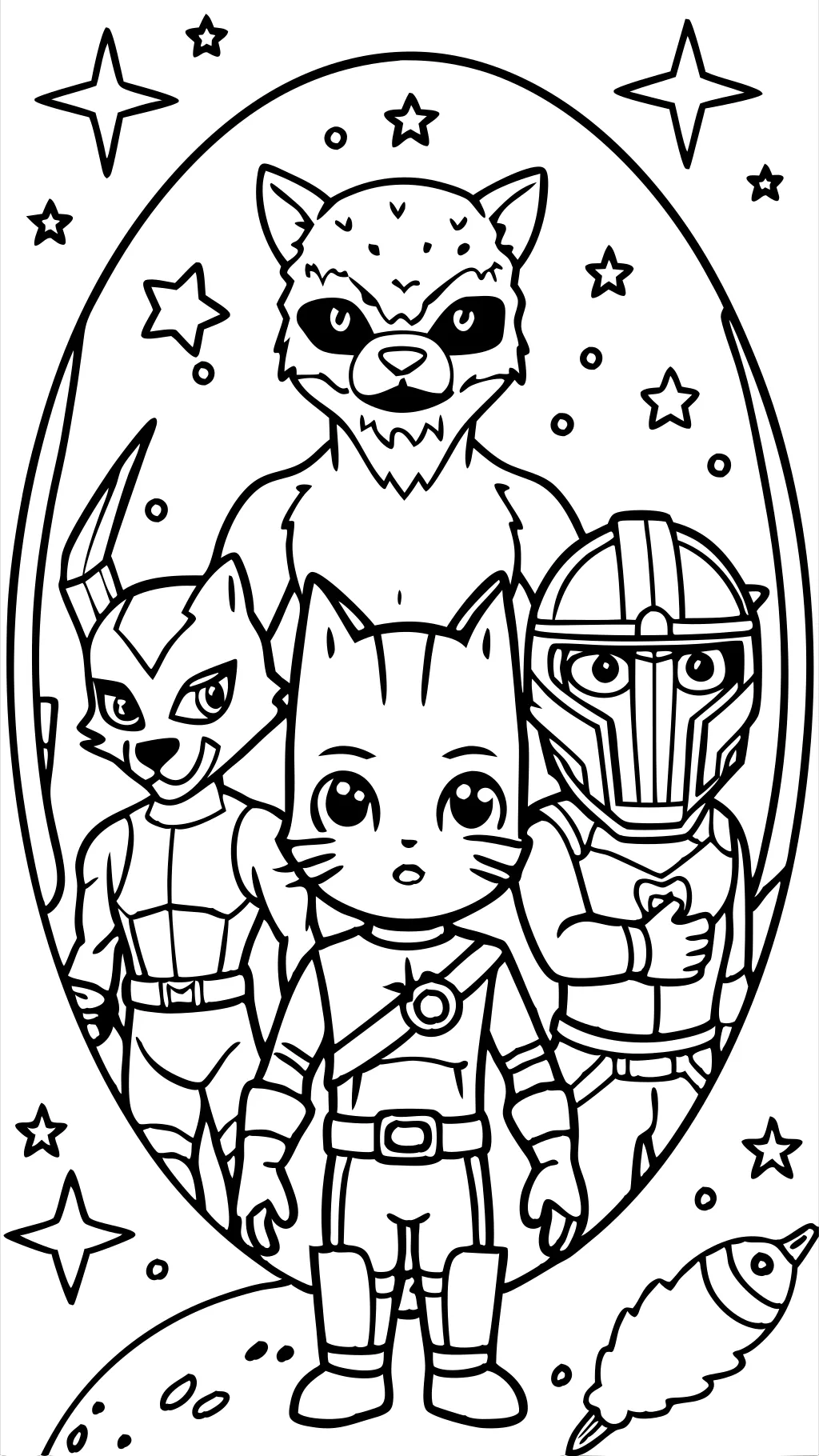 coloring pages guardians of the galaxy